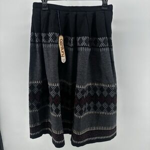 Century Boston Vtg Pleated Wool Maxi Skirt 12 Medium Academia Career Corpcore